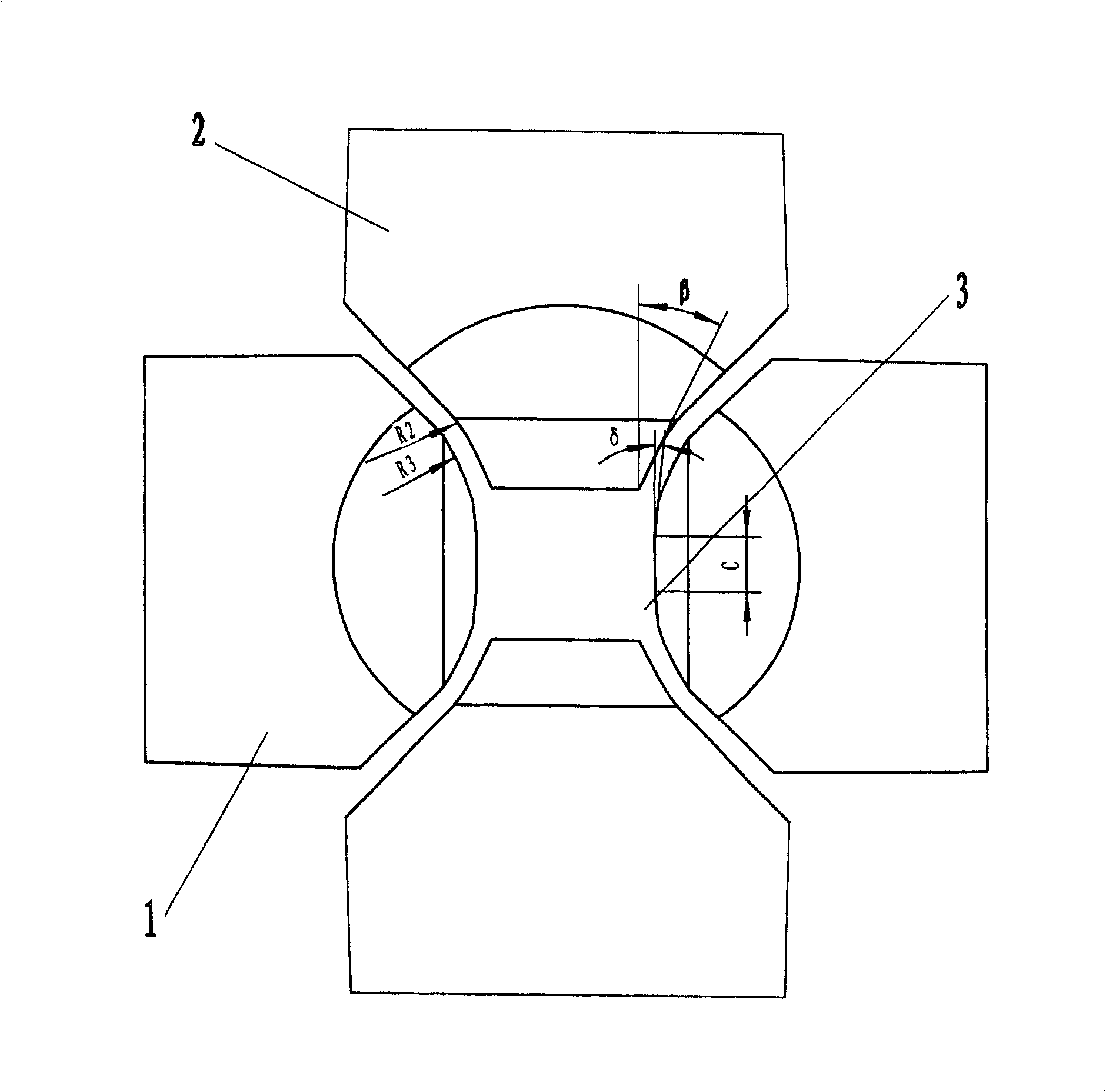 Super high pressure mould of six top surfaced diamond synthesis pressure equipment