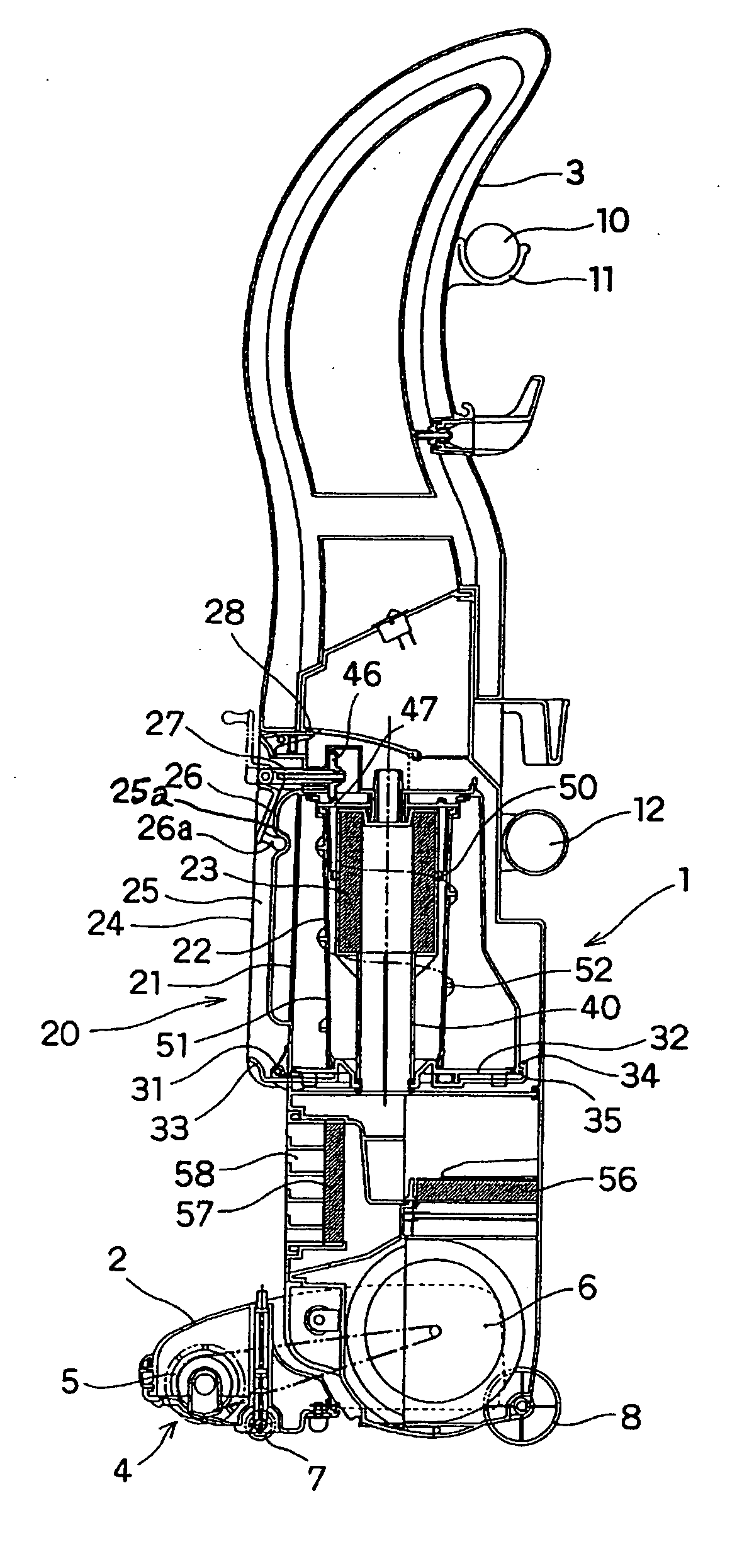 Dirt separation and collection assembly for vacuum cleaner