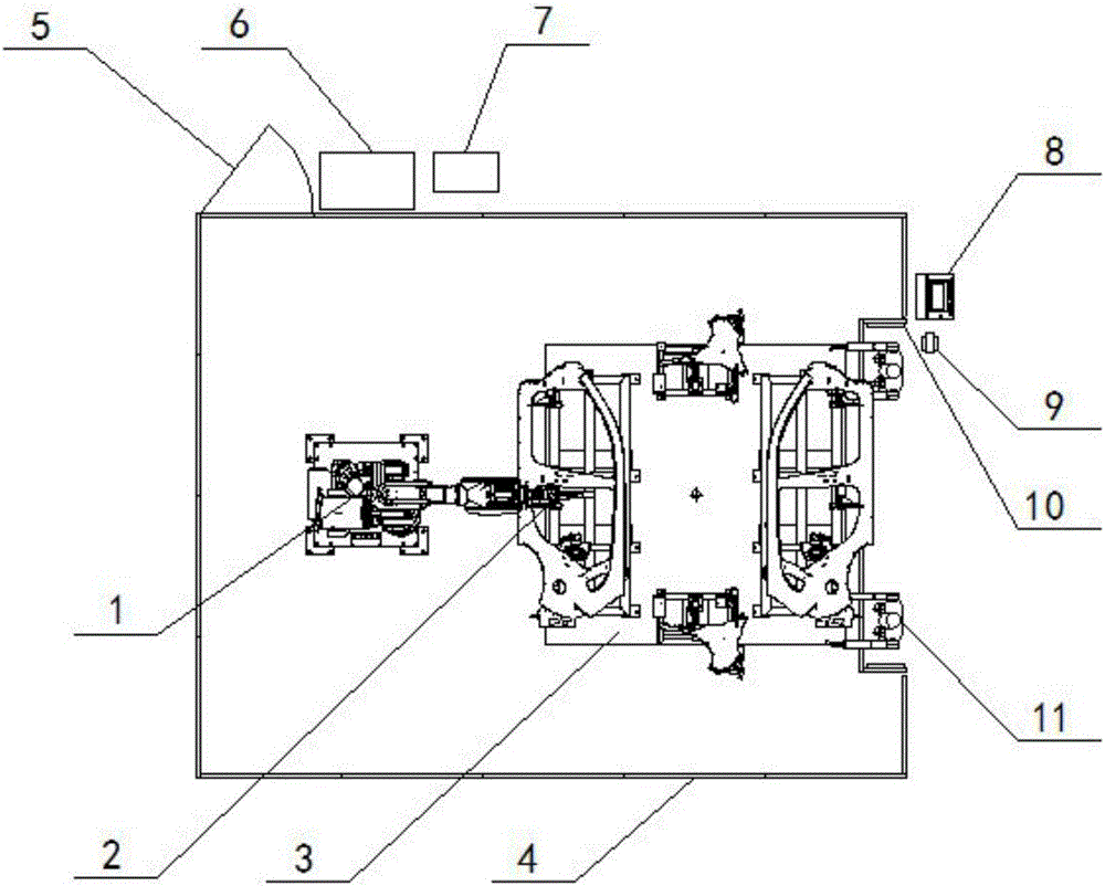 Robot punching system for automobile covering part and punching method of automobile covering part