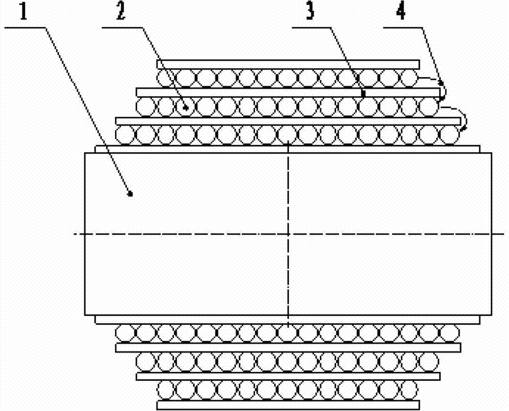 Closed type high-voltage coil and manufacturing method thereof