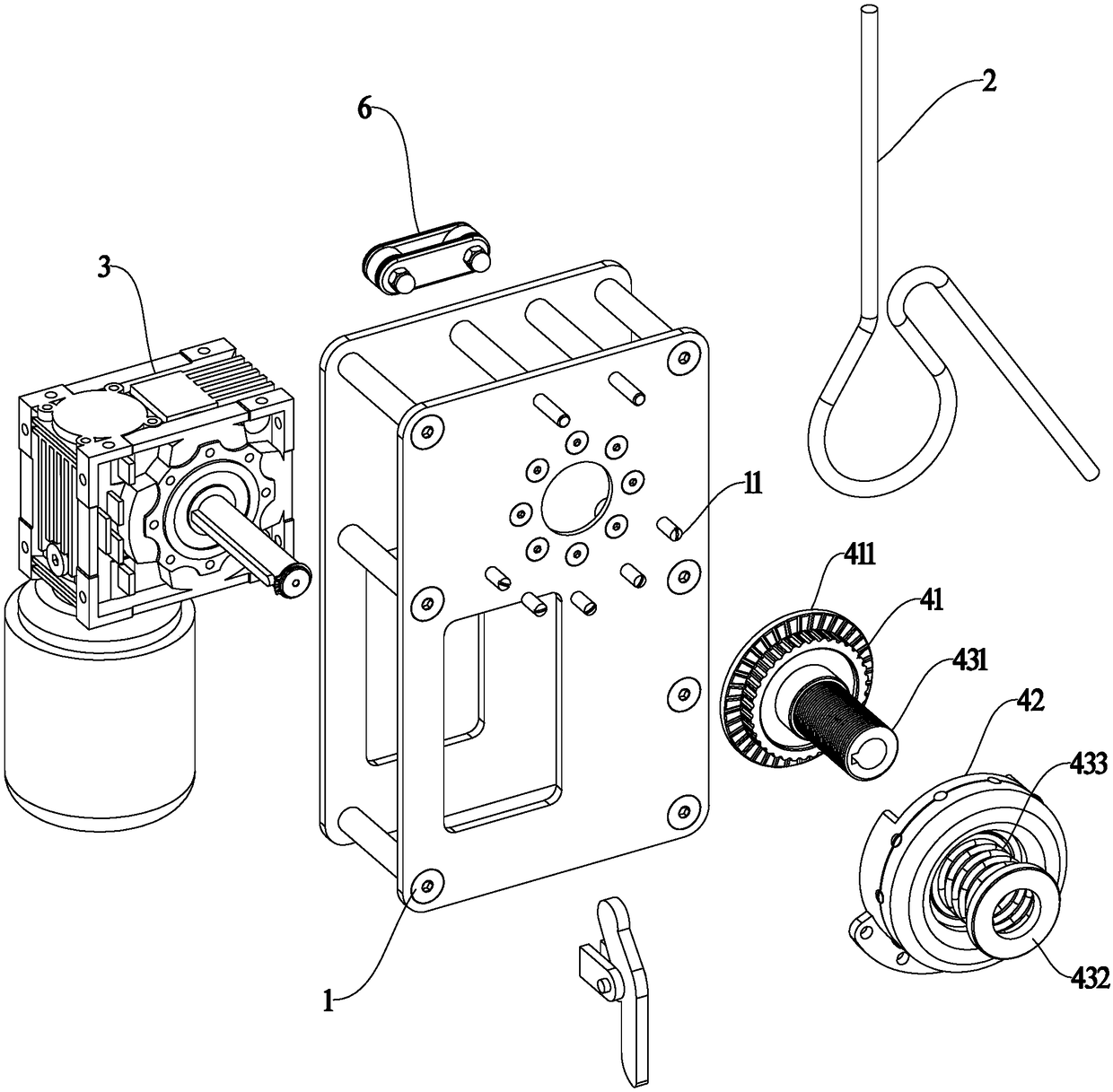 Axial tightly-pressing mechanism and lifting device provided with same