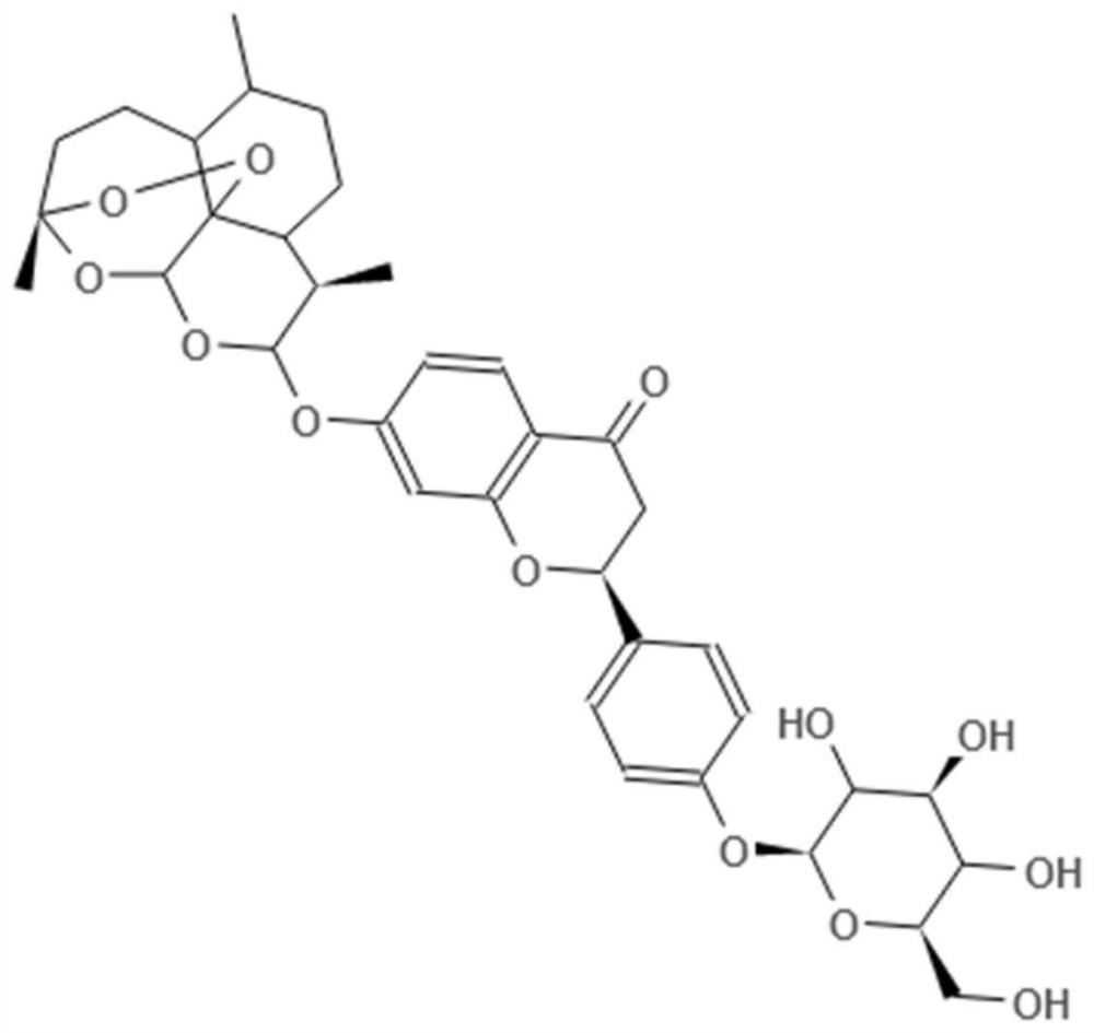 Novel molecular artemisinin derivative and synthesis method thereof