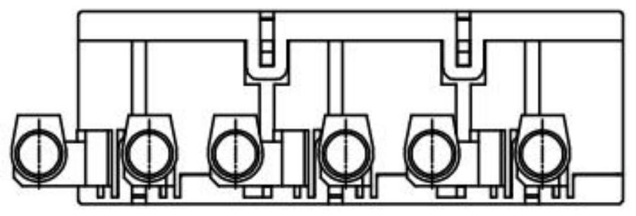 Three-phase meter magnetic latching relay with manganin shunt