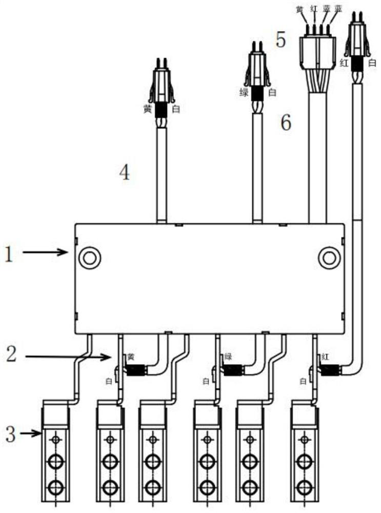 Three-phase meter magnetic latching relay with manganin shunt