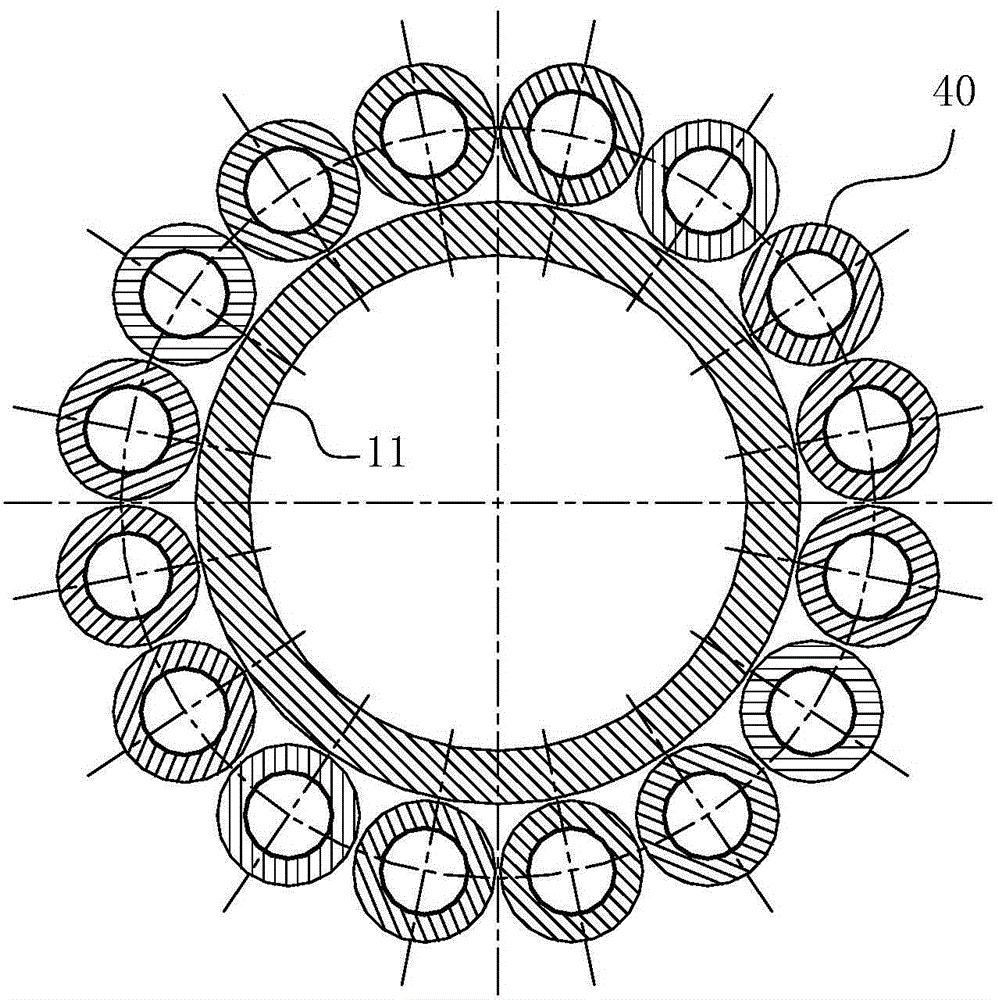 Composite bearing deflection limiting device for stirring shaft