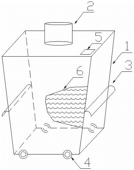 Dust collecting and treating device