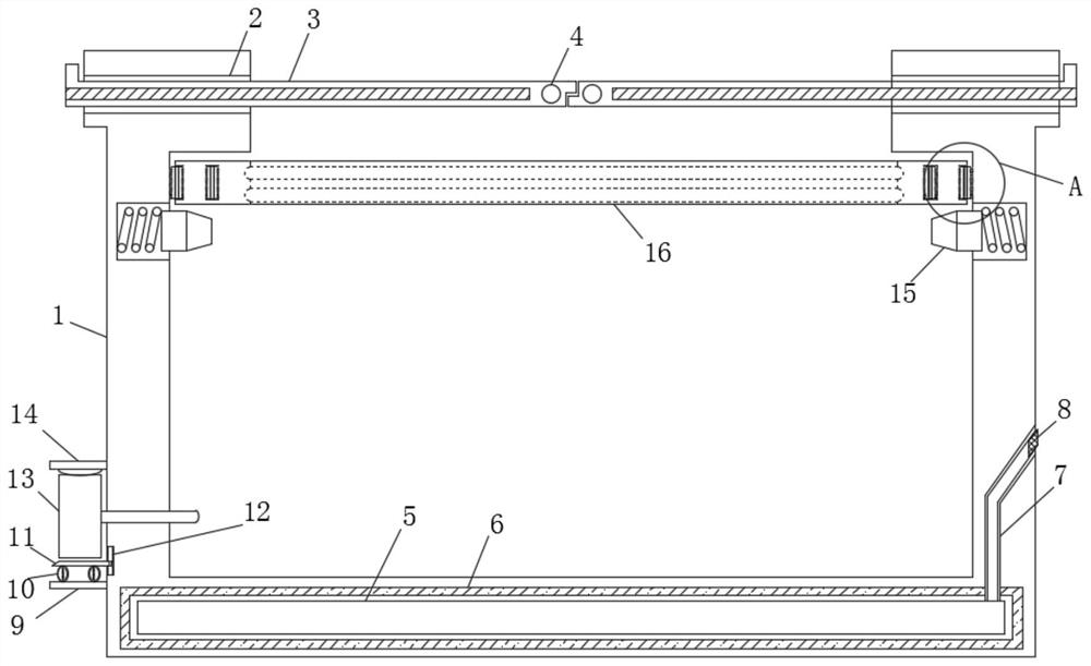 An integrated testing device for the pH value of the chemical tank in the developing section