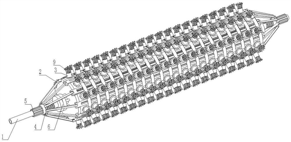 A textile fiber cleaning roller