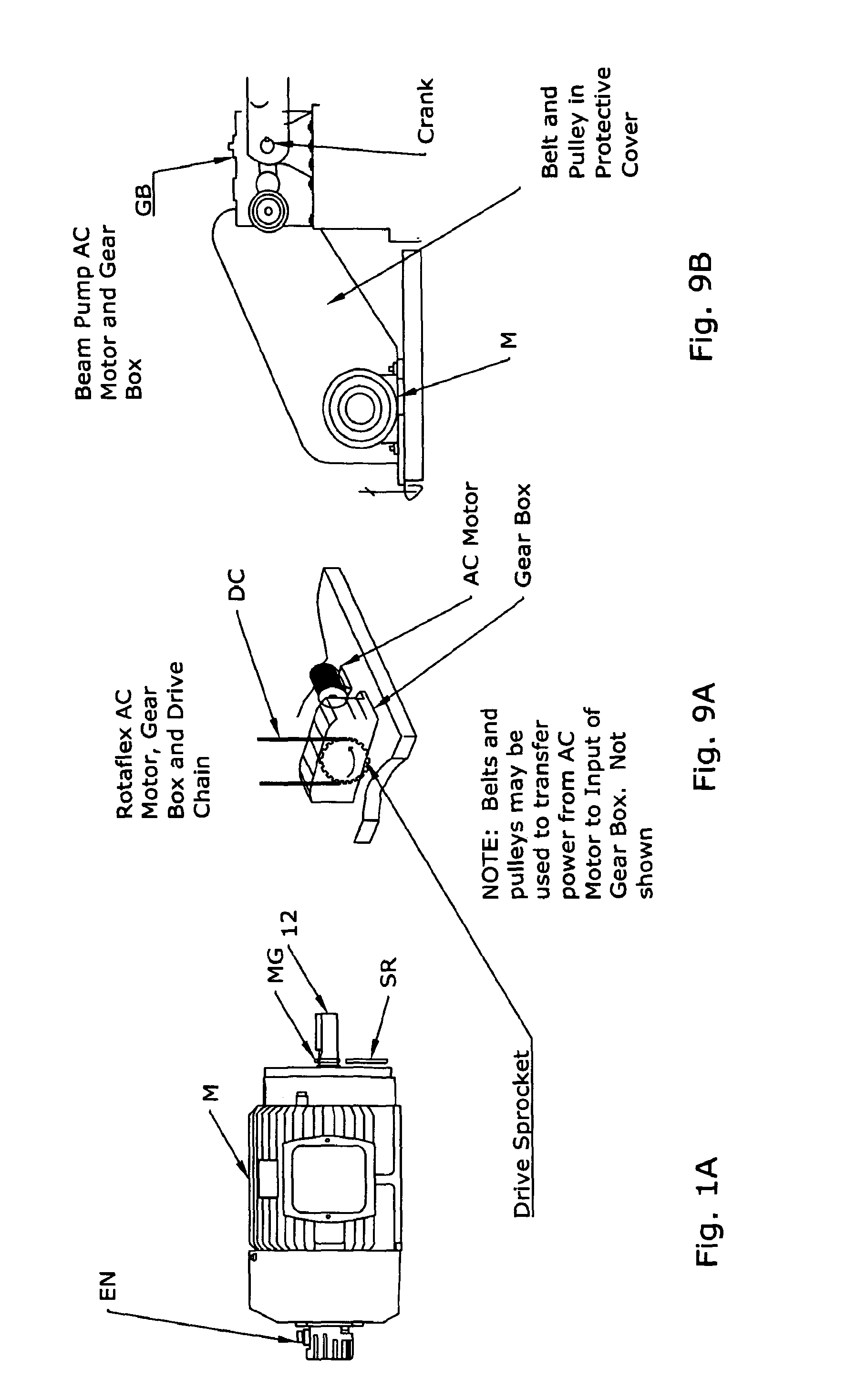 Pump control device, oil well with device and method