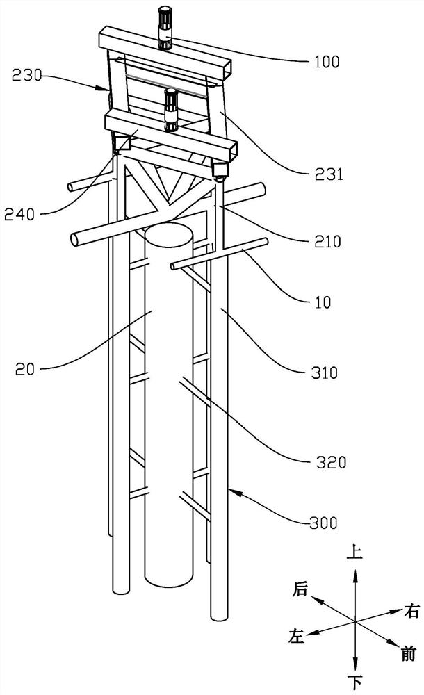 Lifting frame and construction method thereof
