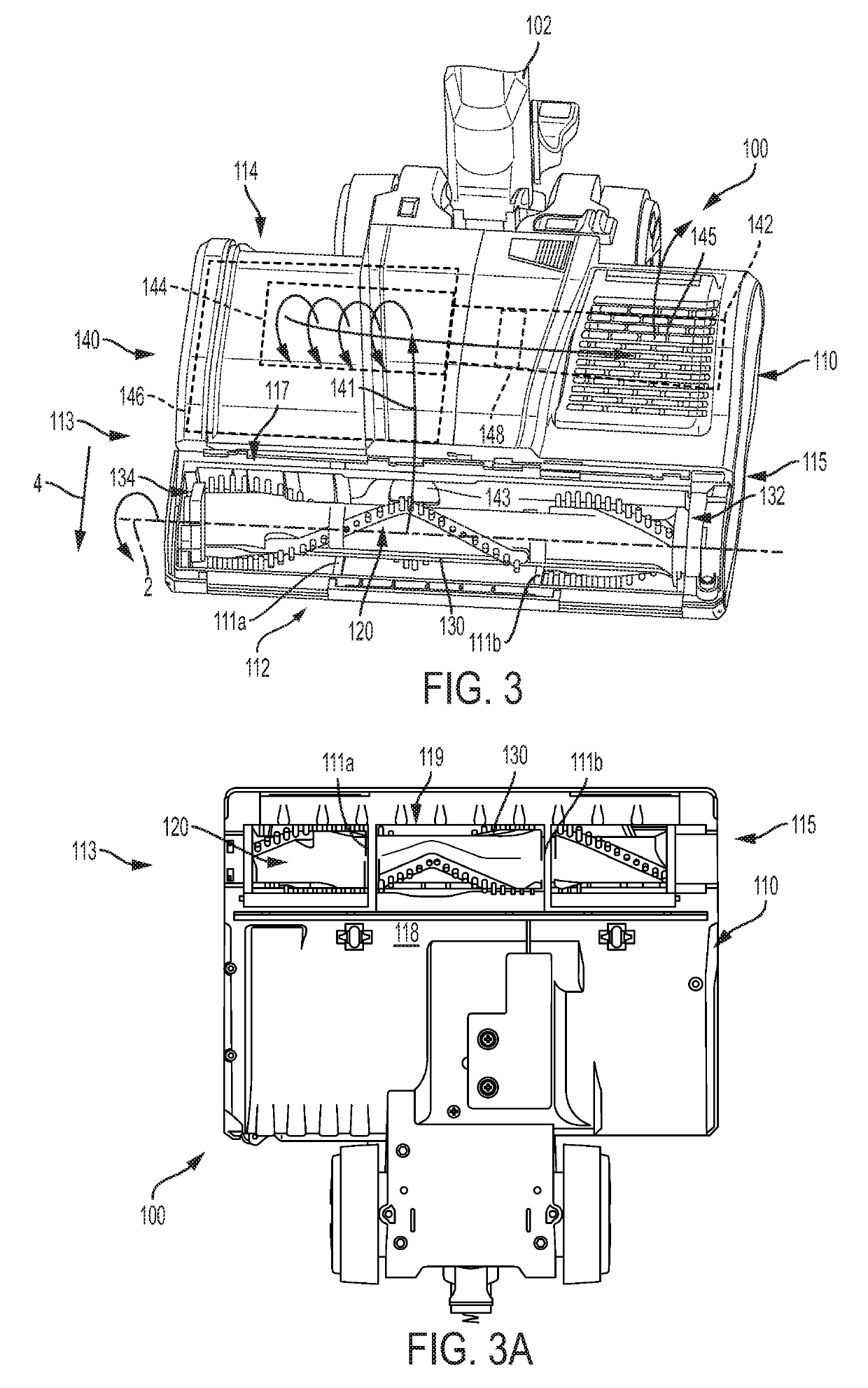 Removable rotatable driven agitator for surface cleaning head