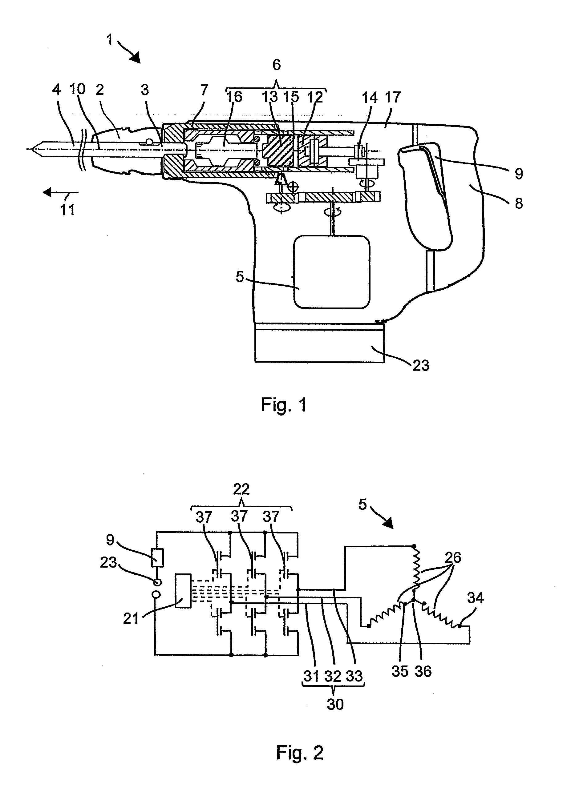 Electric drive for a hand-held power tool