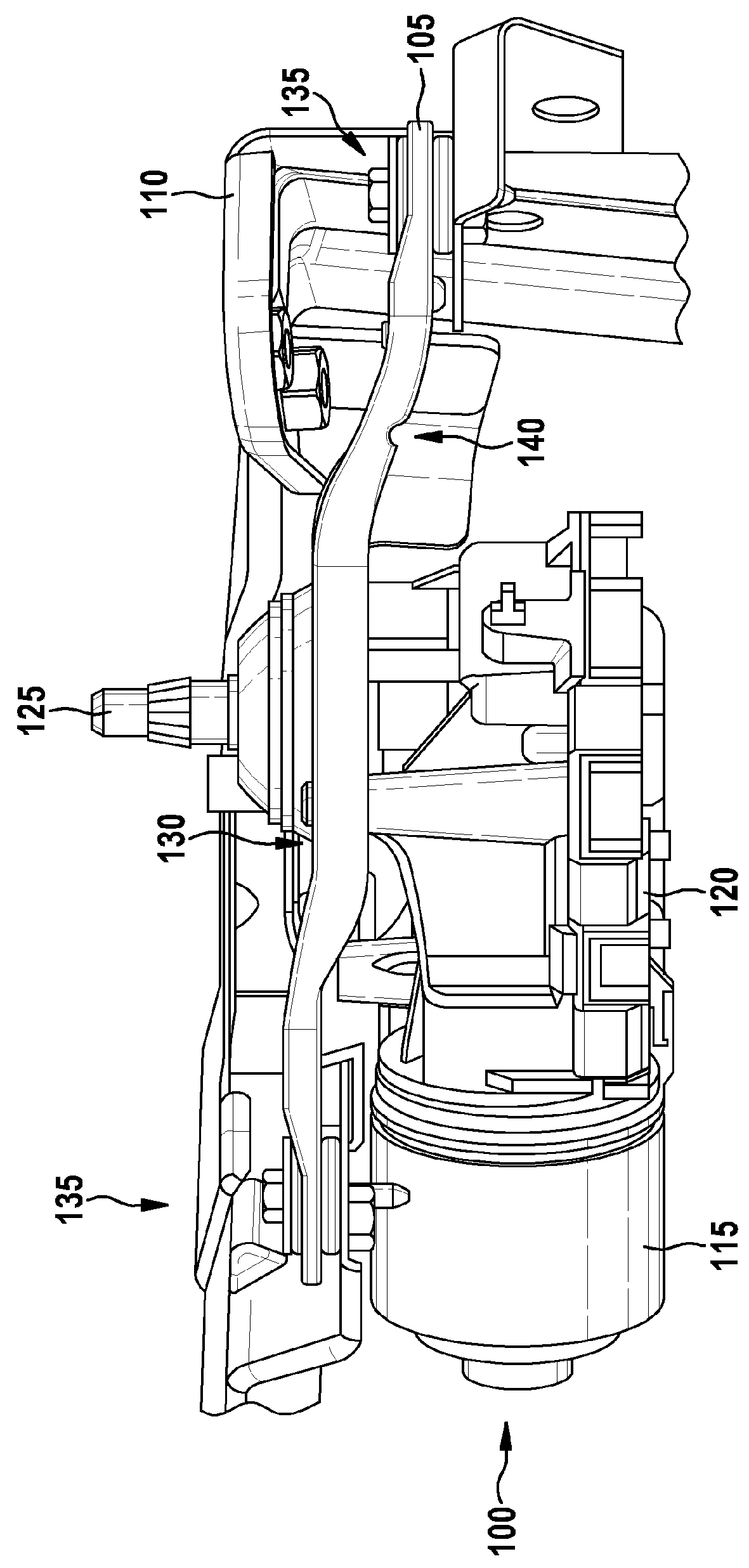 Support element for a wiper drive