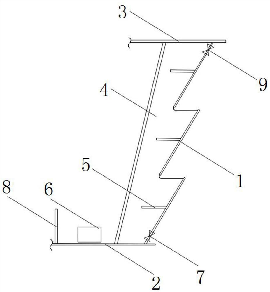 Single-layer inclined-type wave wall structure of offshore oil floating platform