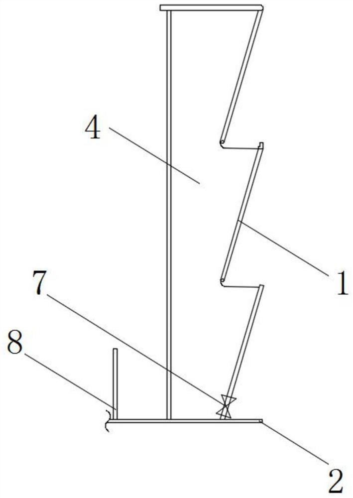 Single-layer inclined-type wave wall structure of offshore oil floating platform