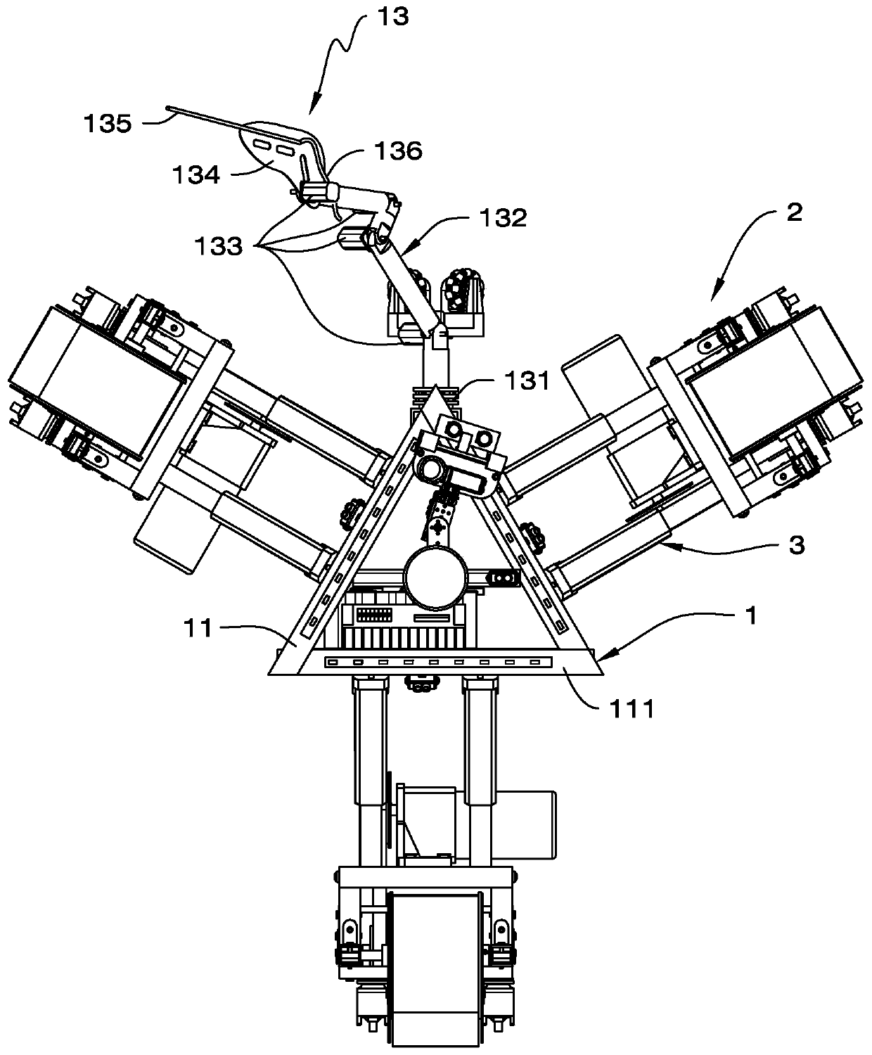 Pipeline robot with telescopic travelling device and control system of pipeline robot