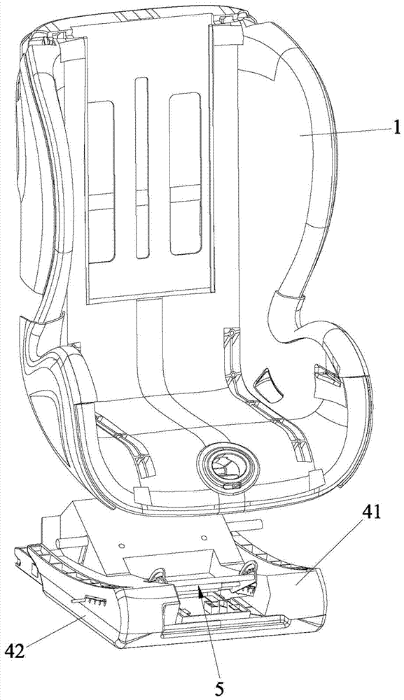 Double guide slot attitude adjustment device for child safety seat