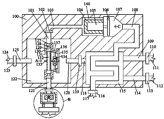 Novel blast furnace gas excess pressure energy recovery device