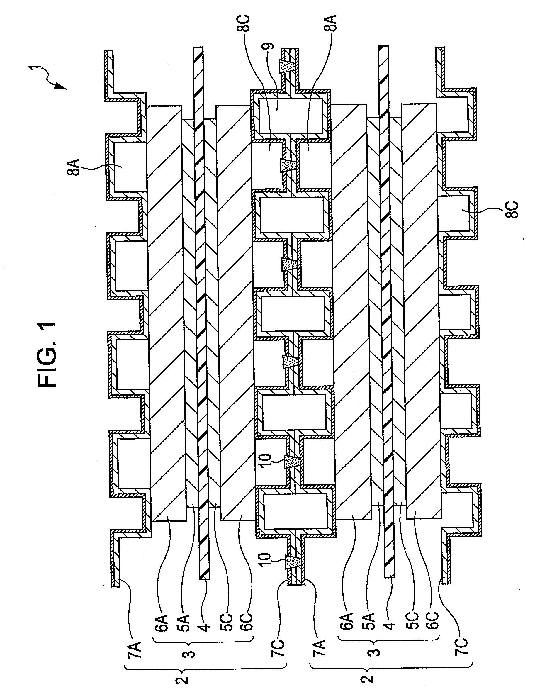 Fuel cell stack and method of producing its separator plates