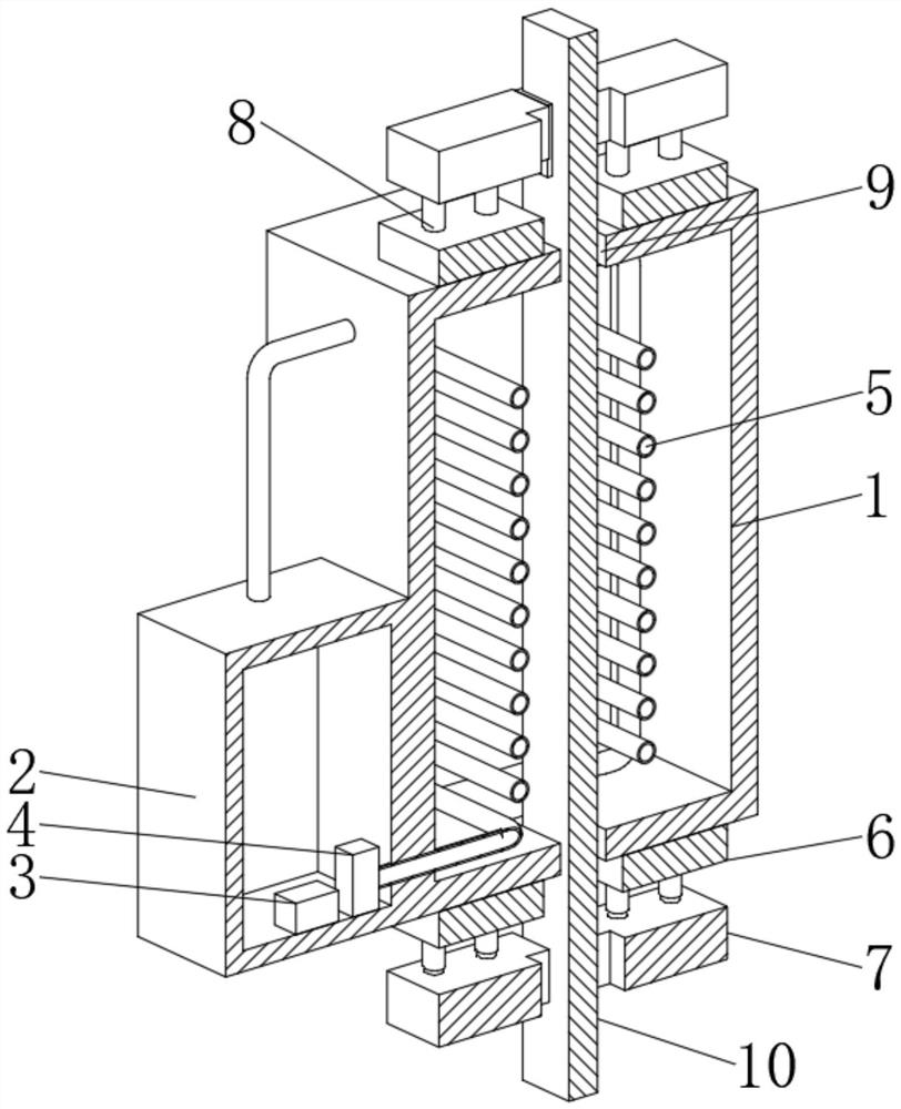 Micro temperature box system and method for testing high-temperature tensile property of metal-based composite material