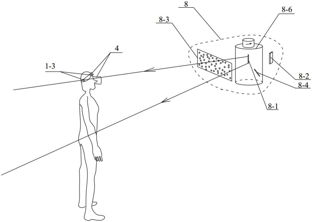 Head-mounted type virtual reality device and virtual reality system