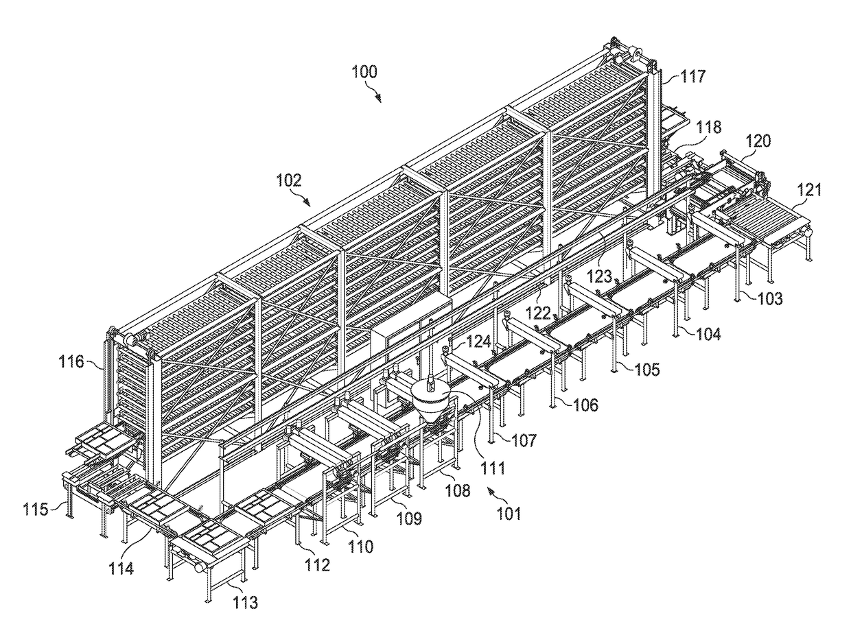 System and method for conveyor rack and elevator