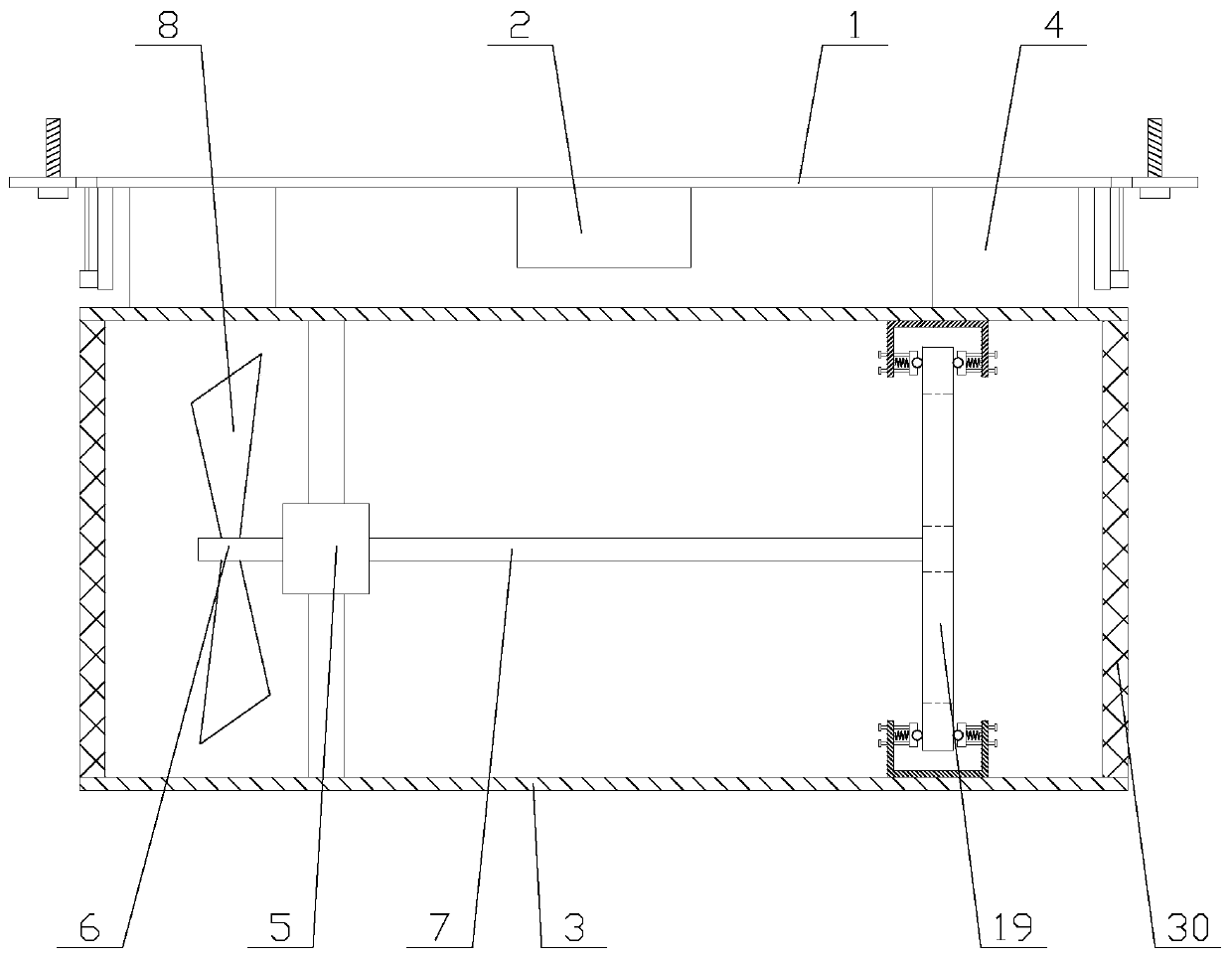 Safe and reliable tunnel ventilation device with vibration detection function