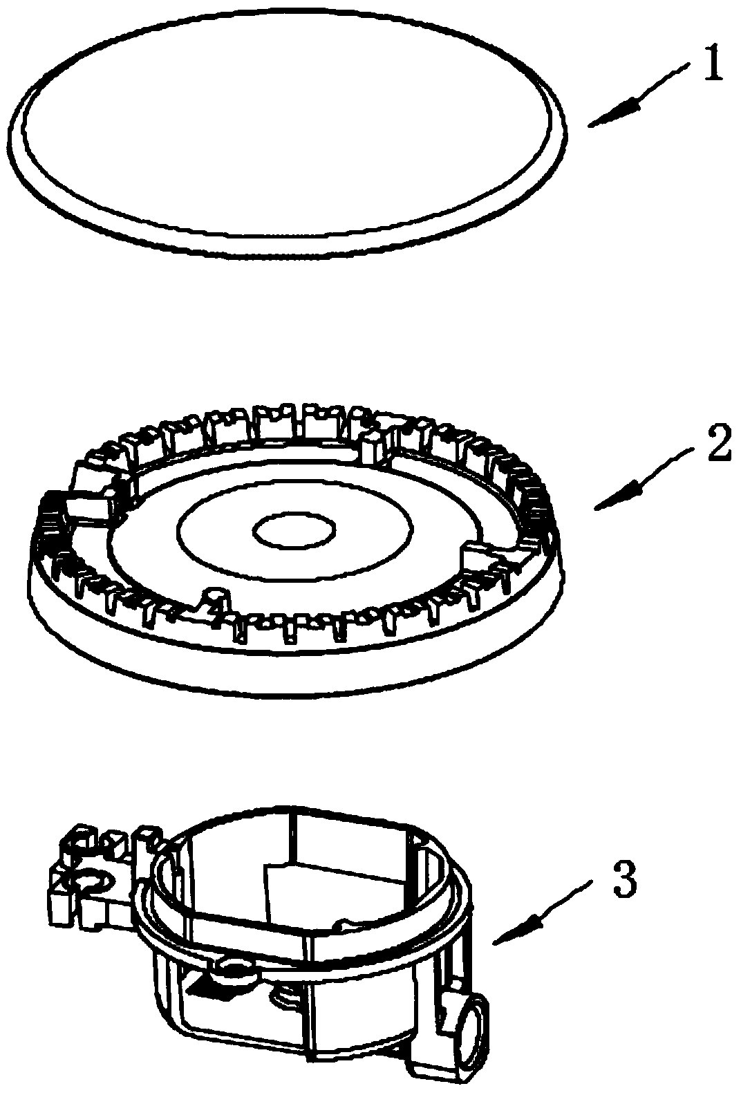 Burner for improving combustion power and reducing carbon monoxide emission based on lower air feeding theory