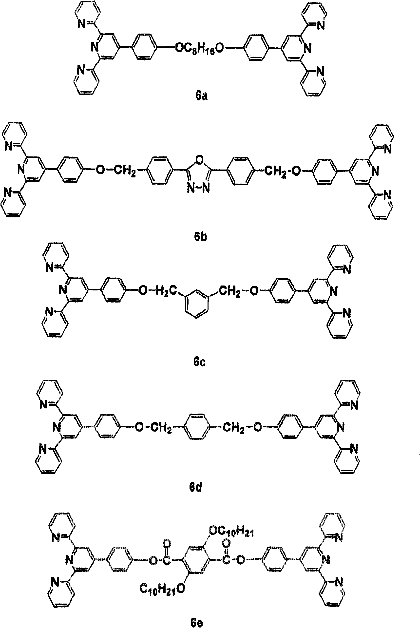 Electroluminescent metallo-supramolecules with terpyridine-based groups