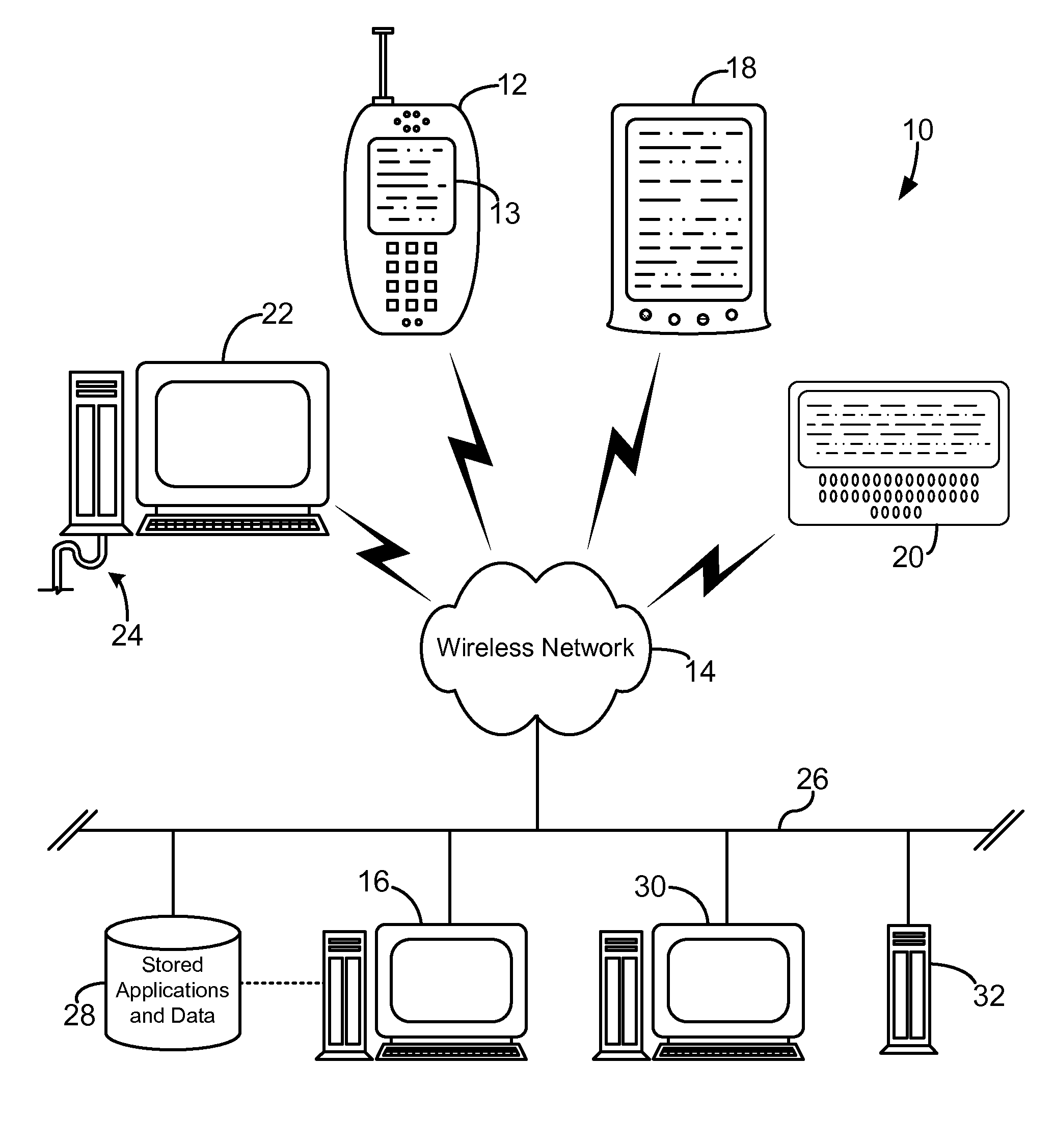 Application catalog on an application server for wireless devices