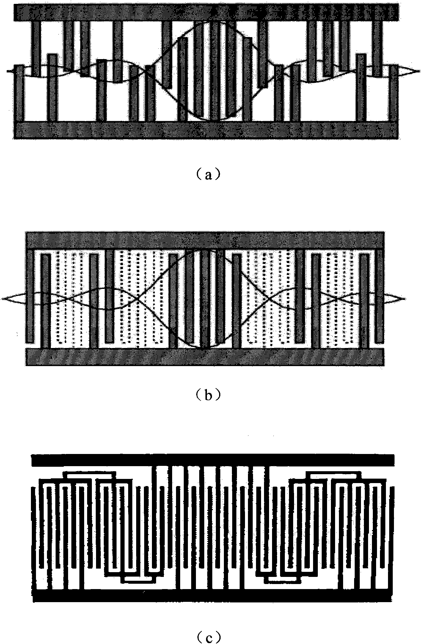 Block-weighted surface acoustic wave split-finger transducer