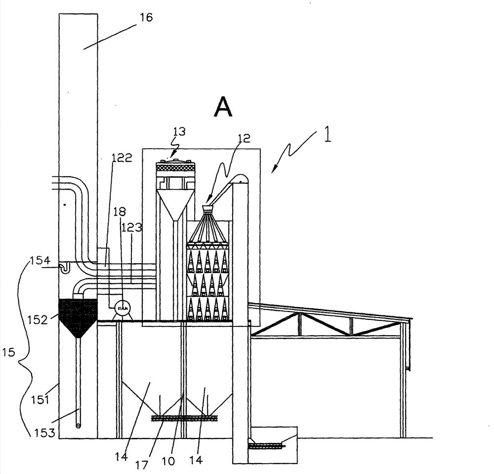 Method for preheating and dehydrating coal as fired by hot exhaust gas