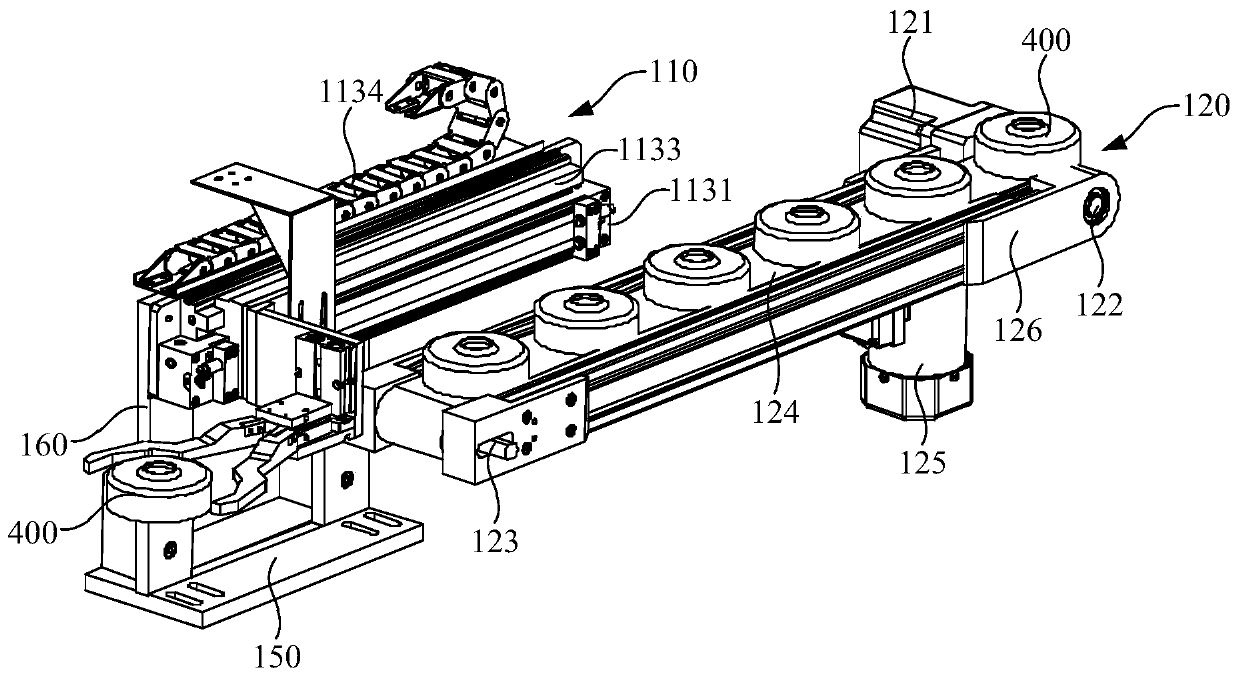 Transfer device, punching system and punching method