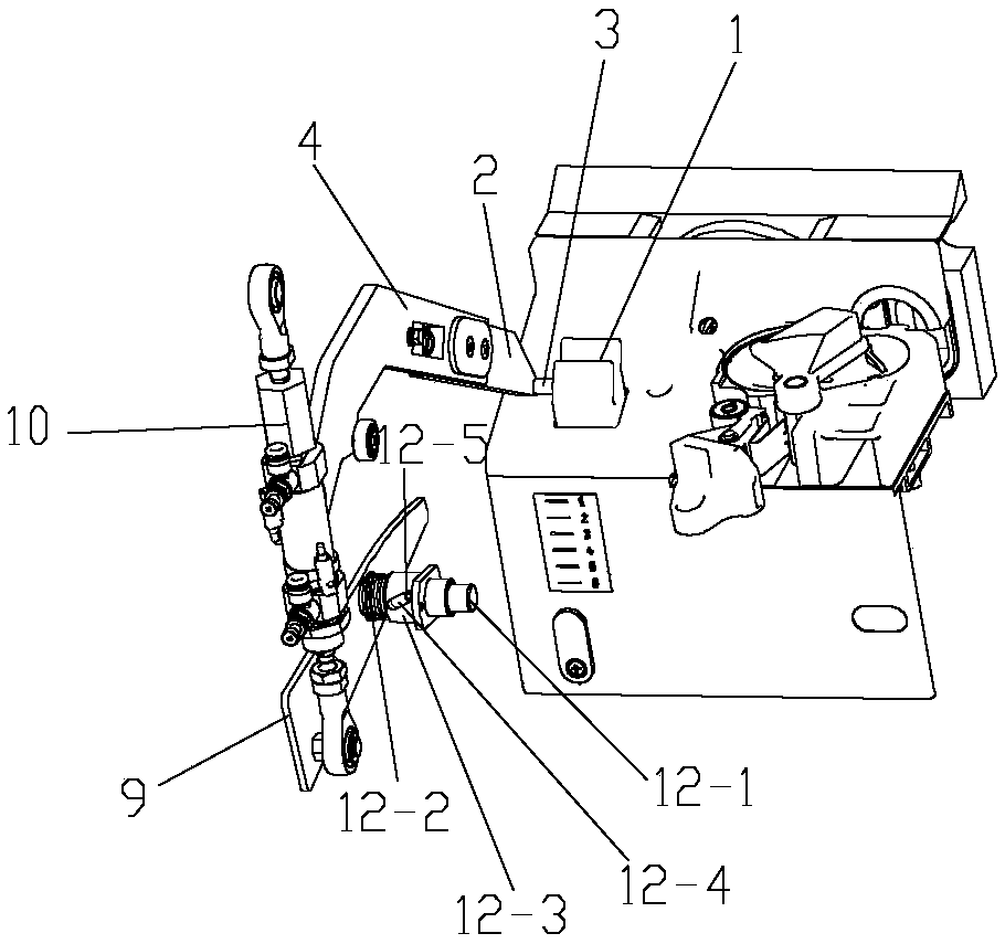 Opening and closing device for combined trolley spinning device of rotor spinning machine