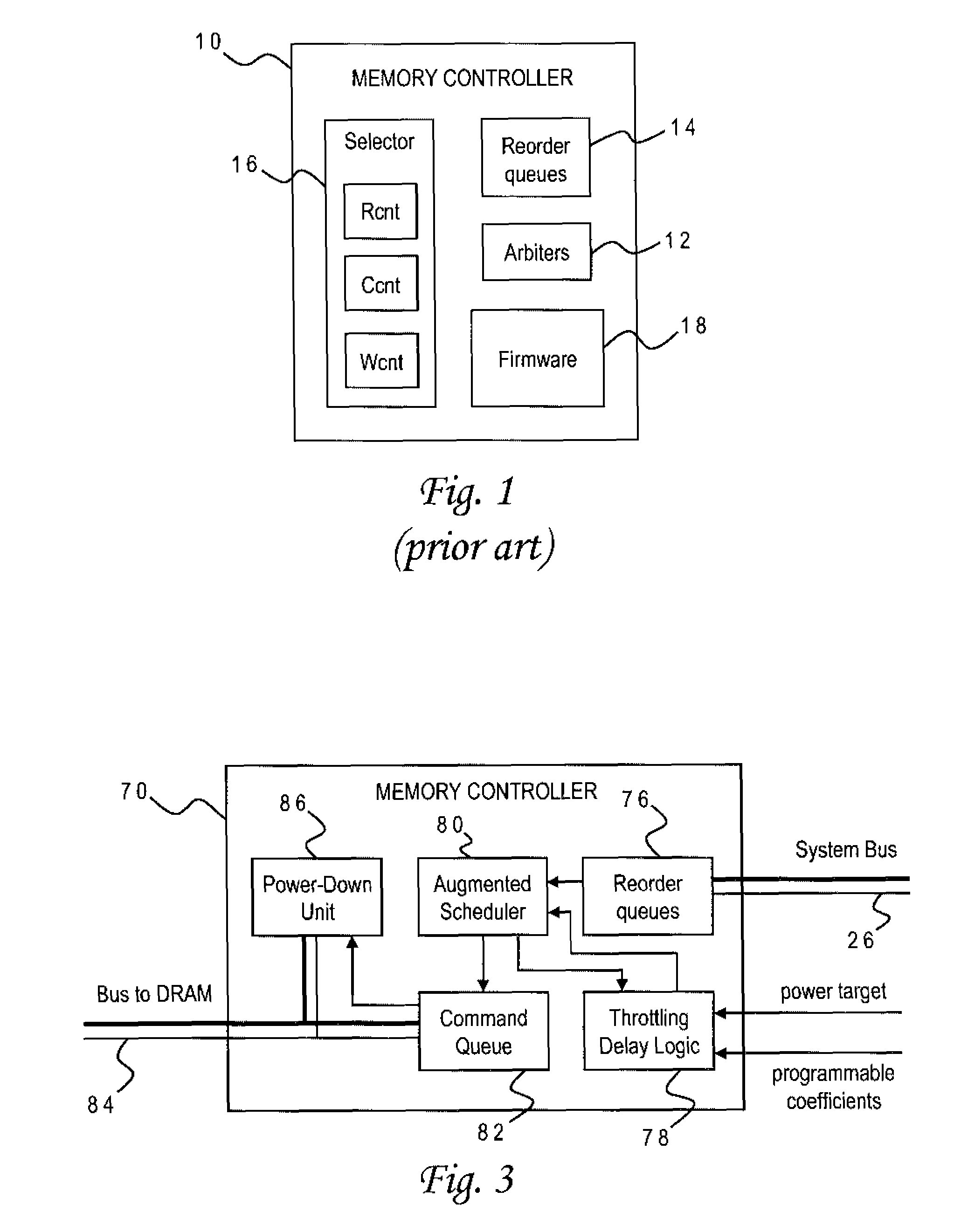 DRAM power management in a memory controller