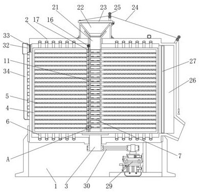 An ear drying device for corn seed processing