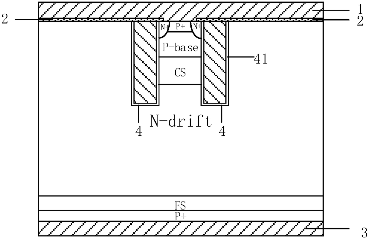 Dual-gate carrier stored IGBT device with P-type buried layer