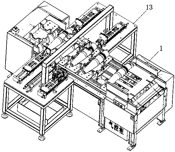 Full-automatic detection line for size of inner cavity of rotatory body