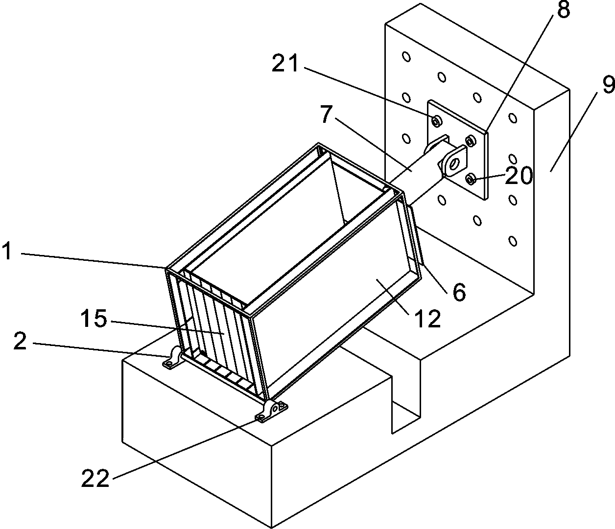 Large movable lateral uplifting composite lading slope physical model test apparatus