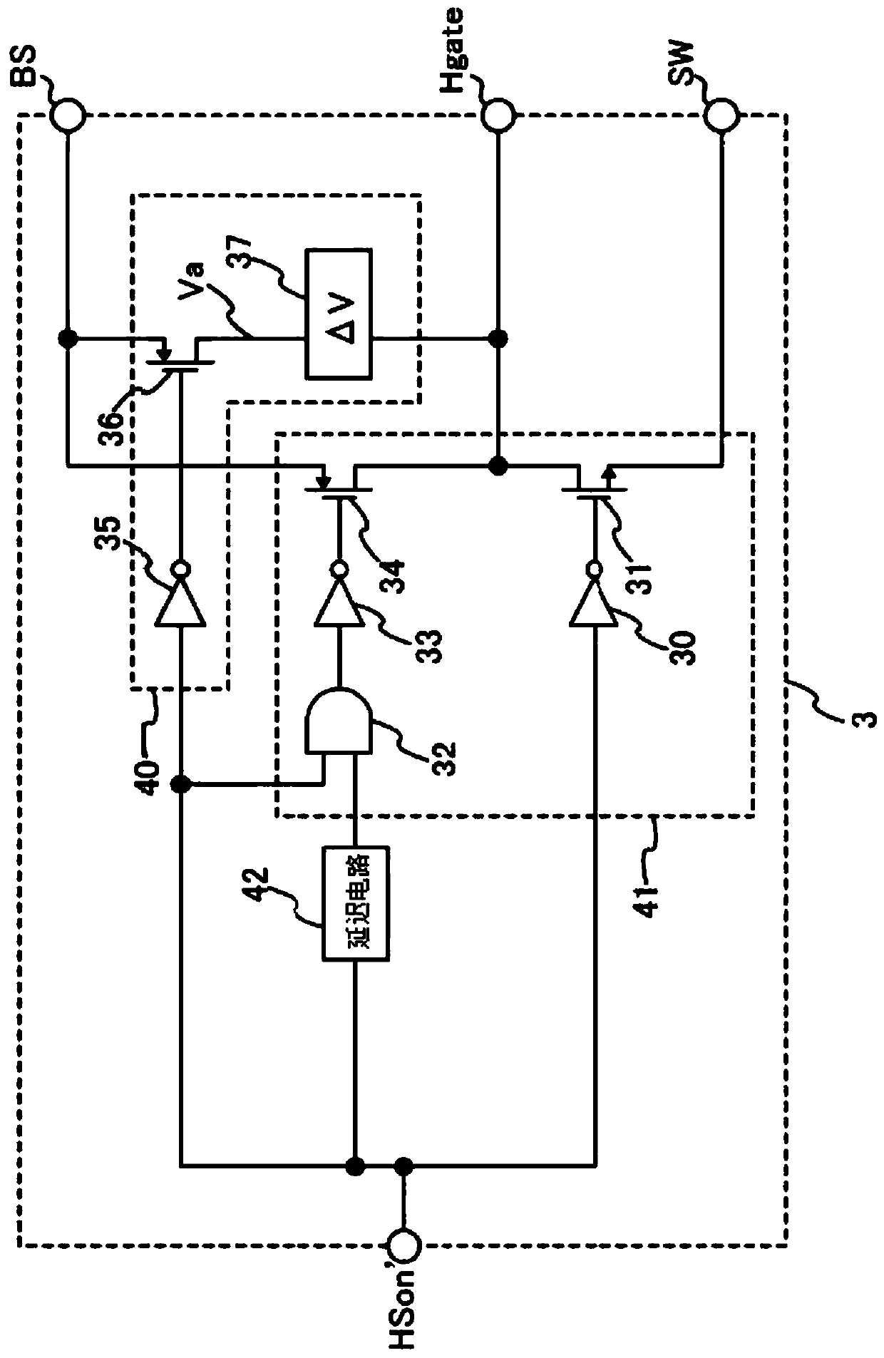 Control circuit of switching power supply device and switching power supply device