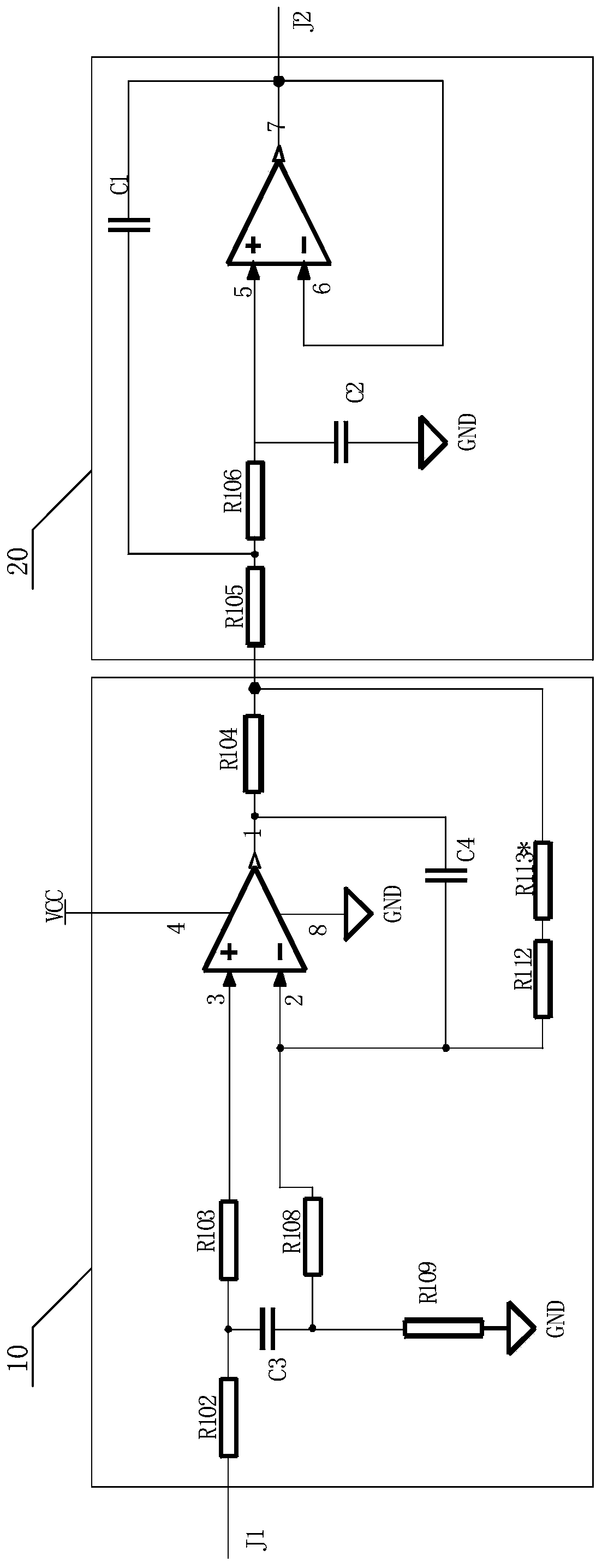 Signal conditioning circuit of airplane wheel speed sensor