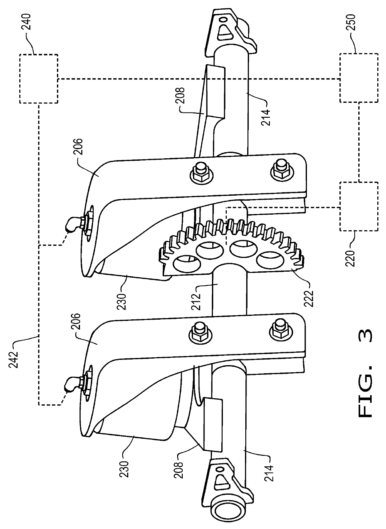 Adjustment and suspension device for concaves