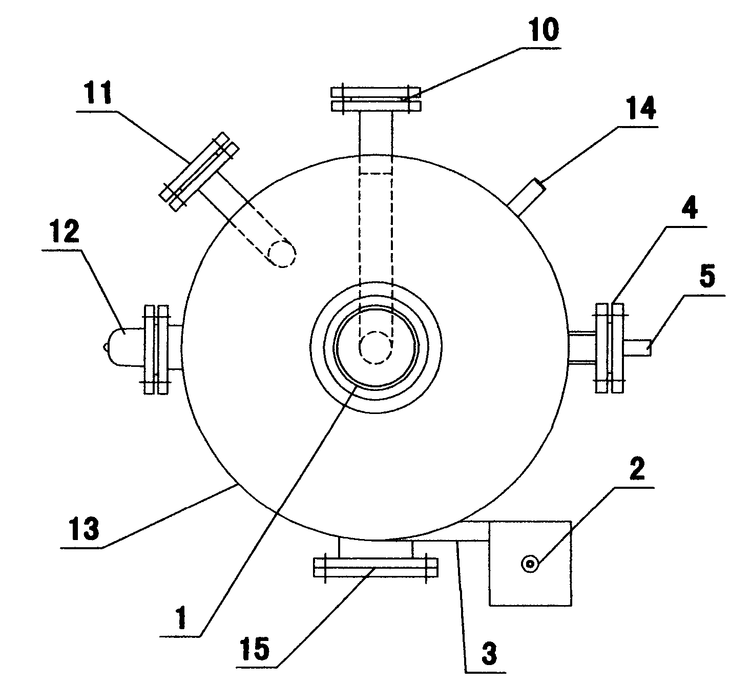 Reaction vessel-type decoloration device of industrial oil