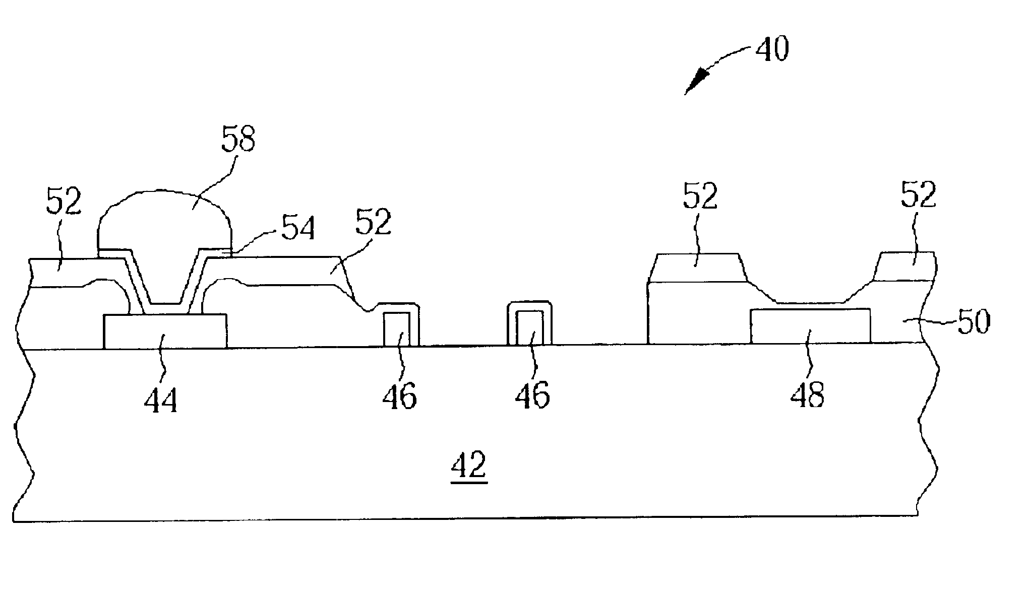 Solder bump structure and laser repair process for memory device