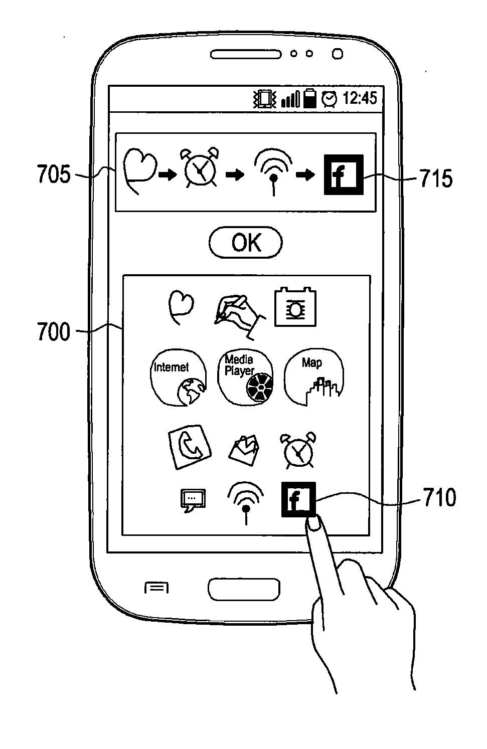 Method for quickly executing application on lock screen in mobile device, and mobile device therefor