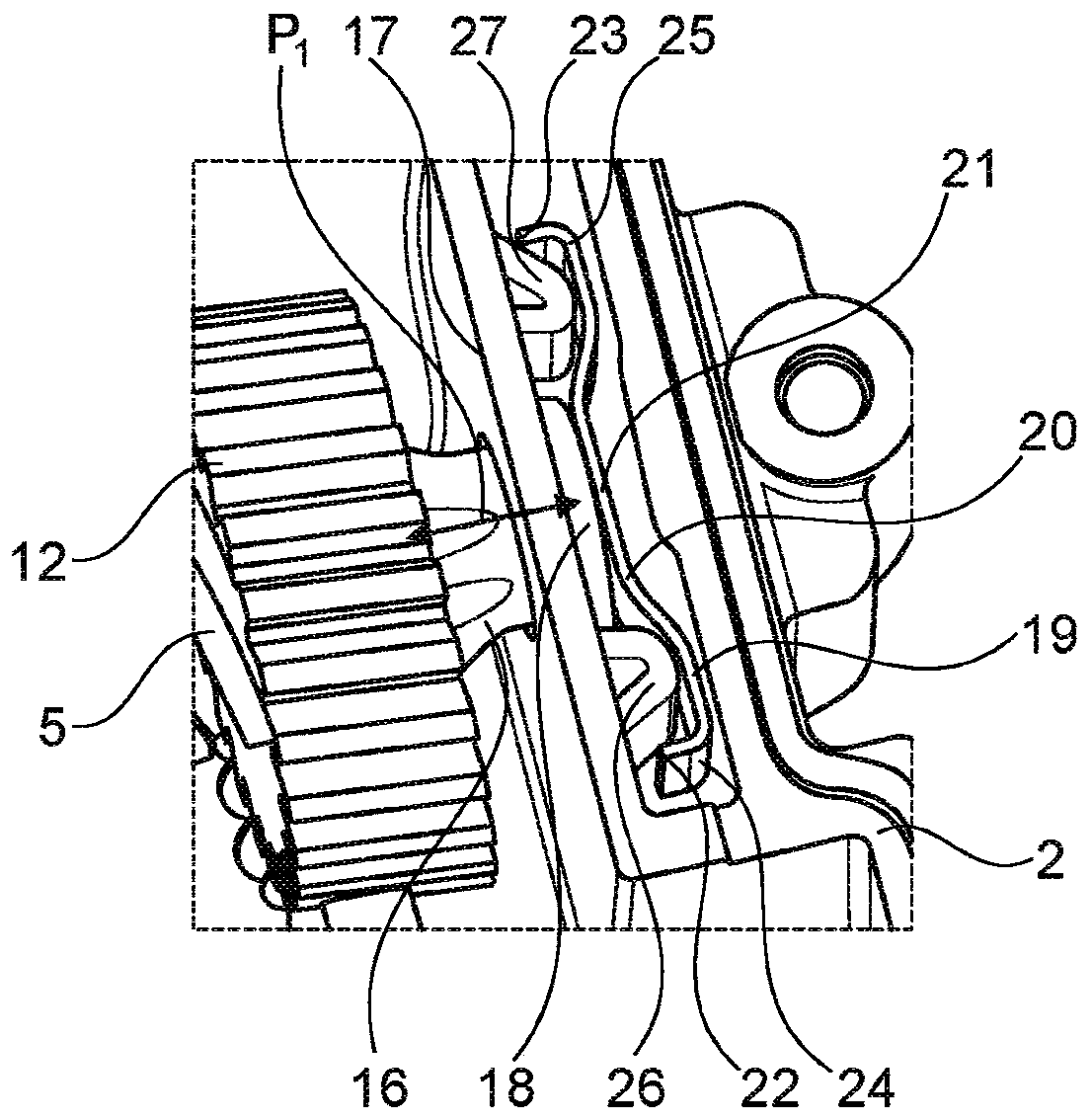 Actuating drive for a motor vehicle