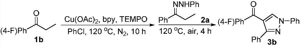 Method for synthesizing 4-acyl pyrazole compound from non-cyclic ketone hydrazone