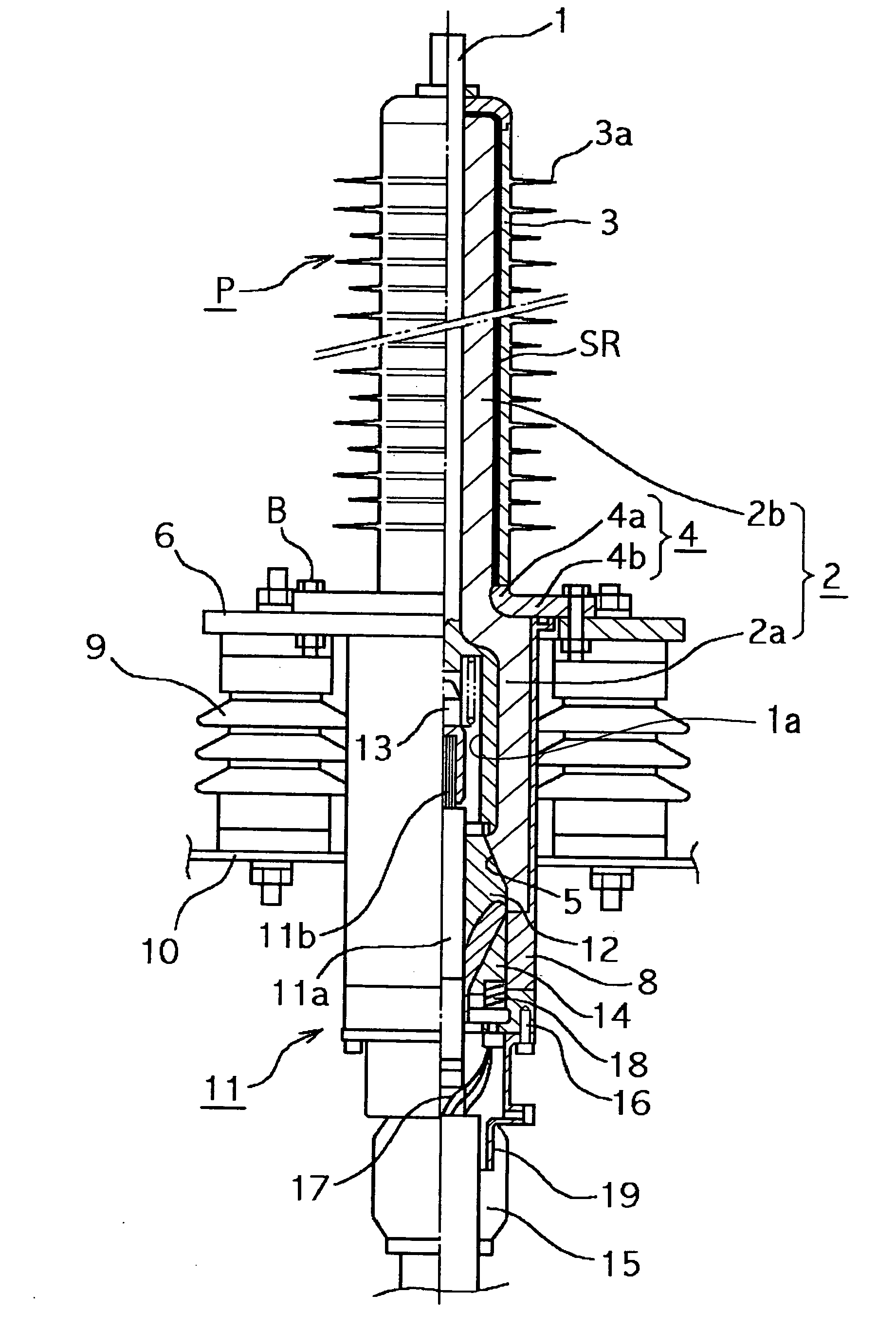 Polymer bushing and cable terminal end connector using the same