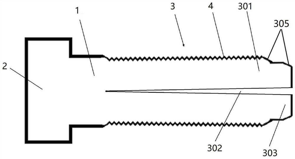 Self-tightening bolt and self-tightening stud