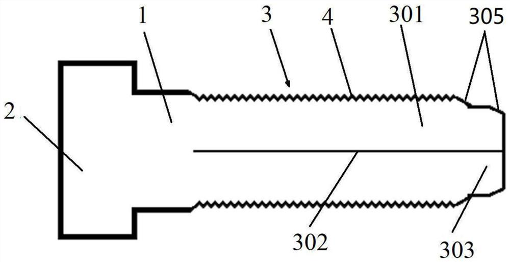 Self-tightening bolt and self-tightening stud